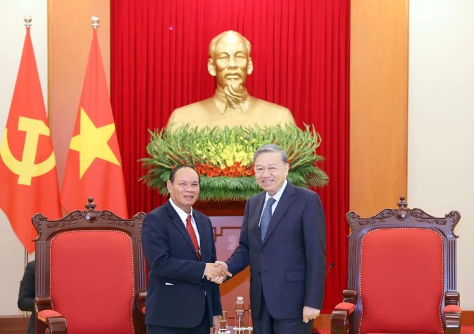 Tổng Bí thư Tô Lâm tiếp Phó Thủ tướng, Bộ trưởng Công an Lào Vilay Lakhamphong