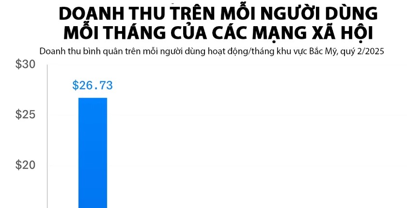 Các mạng xã hội kiếm được bao nhiêu tiền từ người dùng?